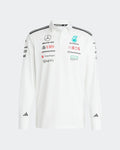 Mercedes AMG Polo Manga Larga Blanco Equipo 2025